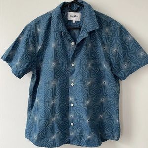 Corridor Nyc Starlight Embroidered Mens Button Up Camp Shirt Size m RARE